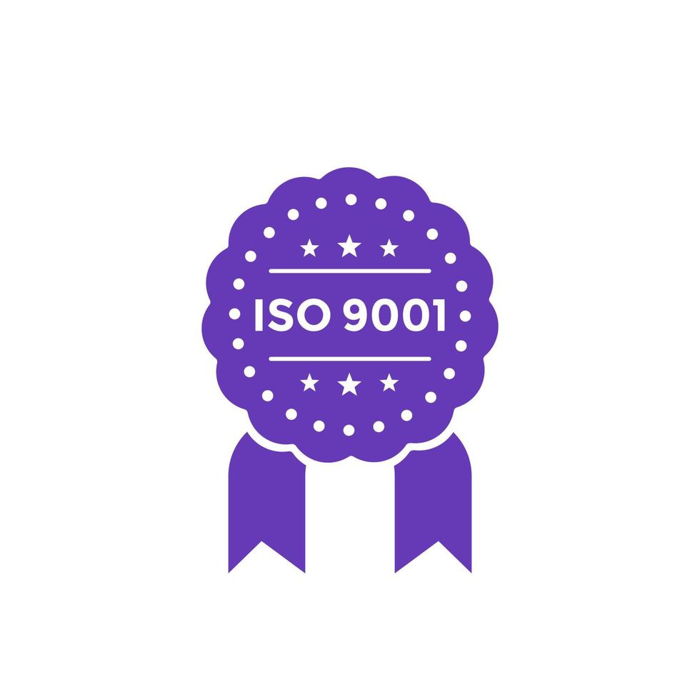 étiquette de vecteur iso 9001