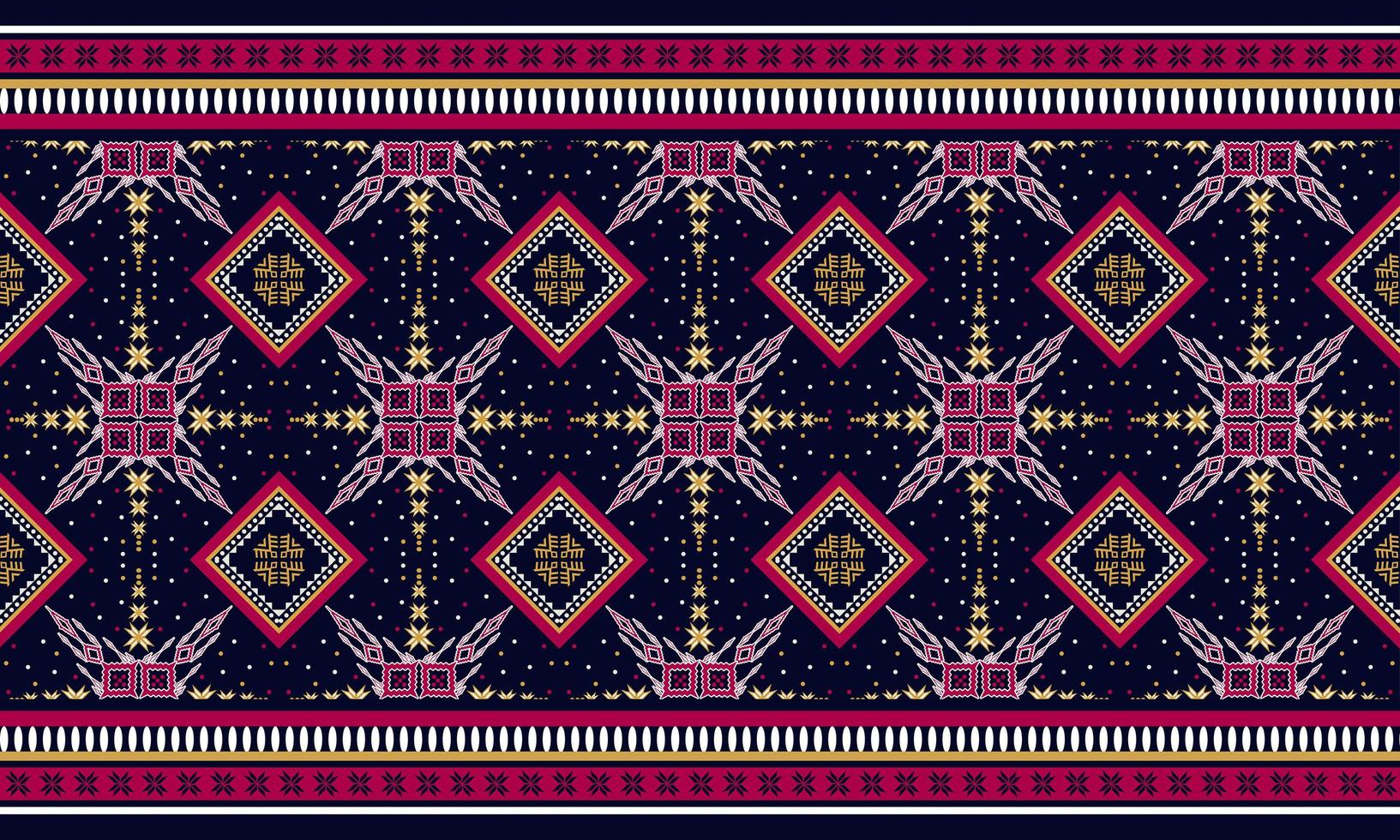 conception traditionnelle de modèle sans couture oriental ethnique géométrique pour le fond, tapis, papier peint, vêtements, emballage, batik, tissu, illustration vectorielle. style de broderie. vecteur