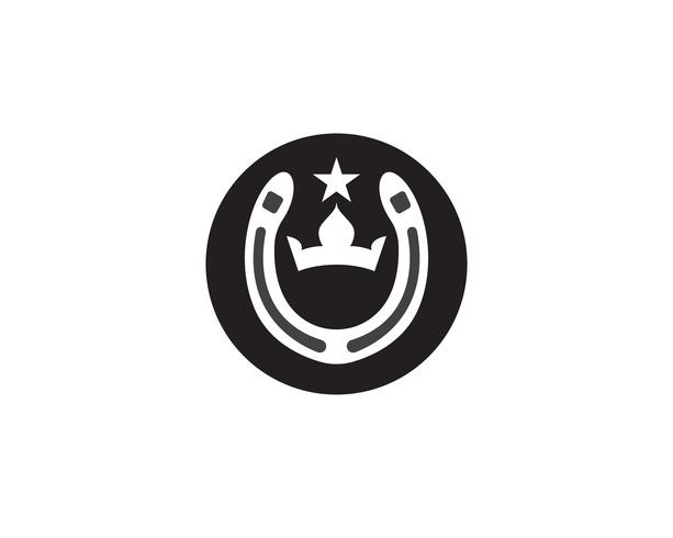 Logo de chaussures cheval noir et vecteur modèle