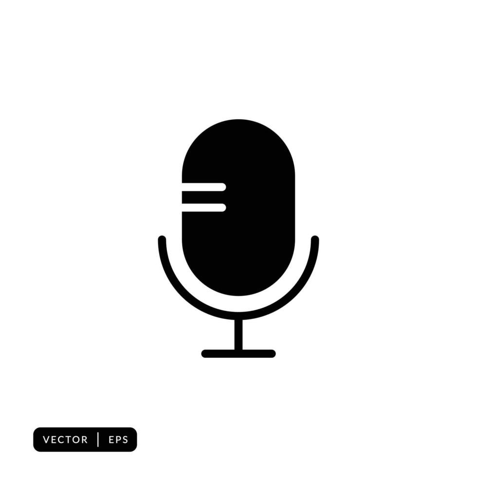 vecteur d'icône de microphone - signe ou symbole