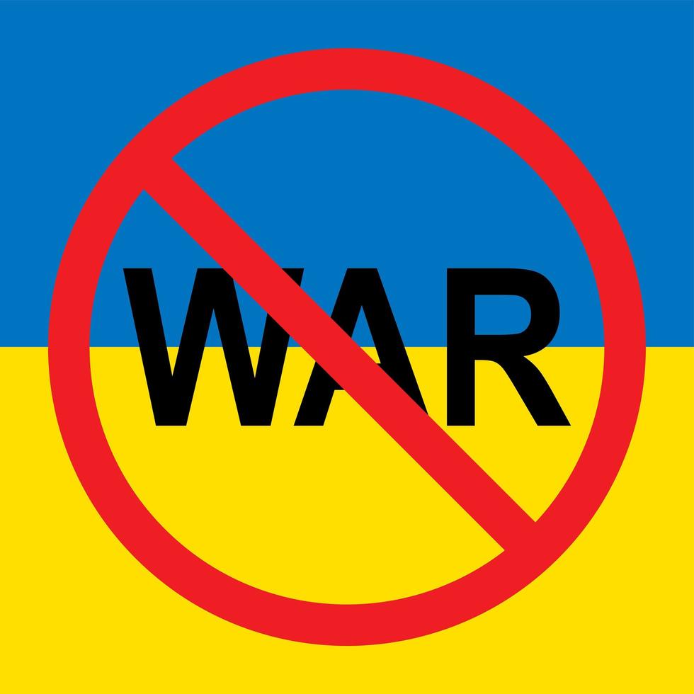 drapeau du pays indépendant de l'ukraine, pas de guerre - vecteur