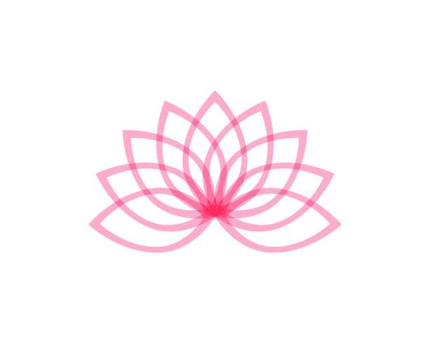 Logo de fleur de Lotus et modèle de vecteur de symboles