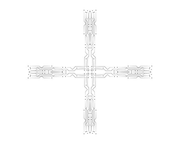 ligne de modèle circuit illustration vectorielle vecteur