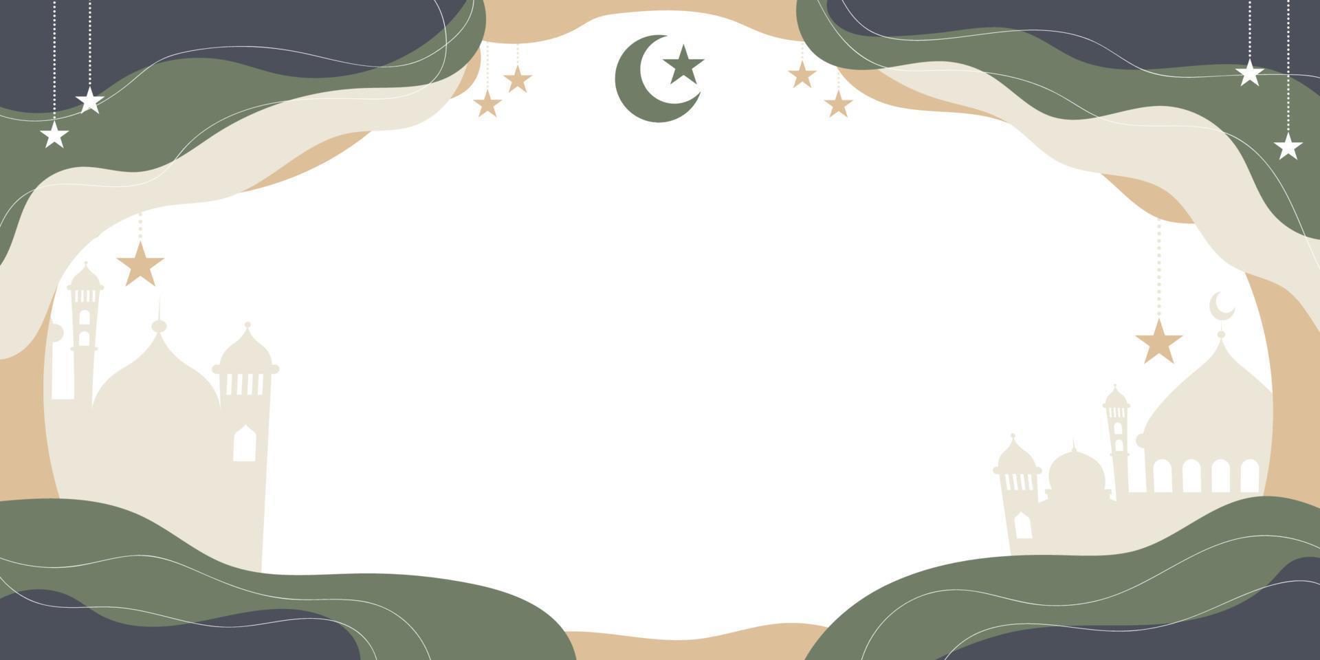 bannière de fond abstrait islamique, vecteur, avec un espace vide pour le texte. vecteur