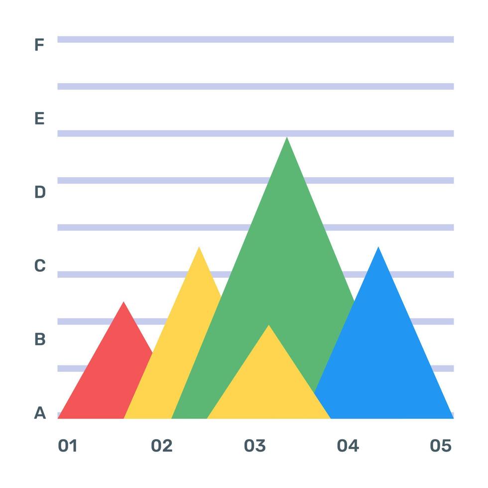 infographie triangle plat isolé avec des graphiques de qualité supérieure vecteur