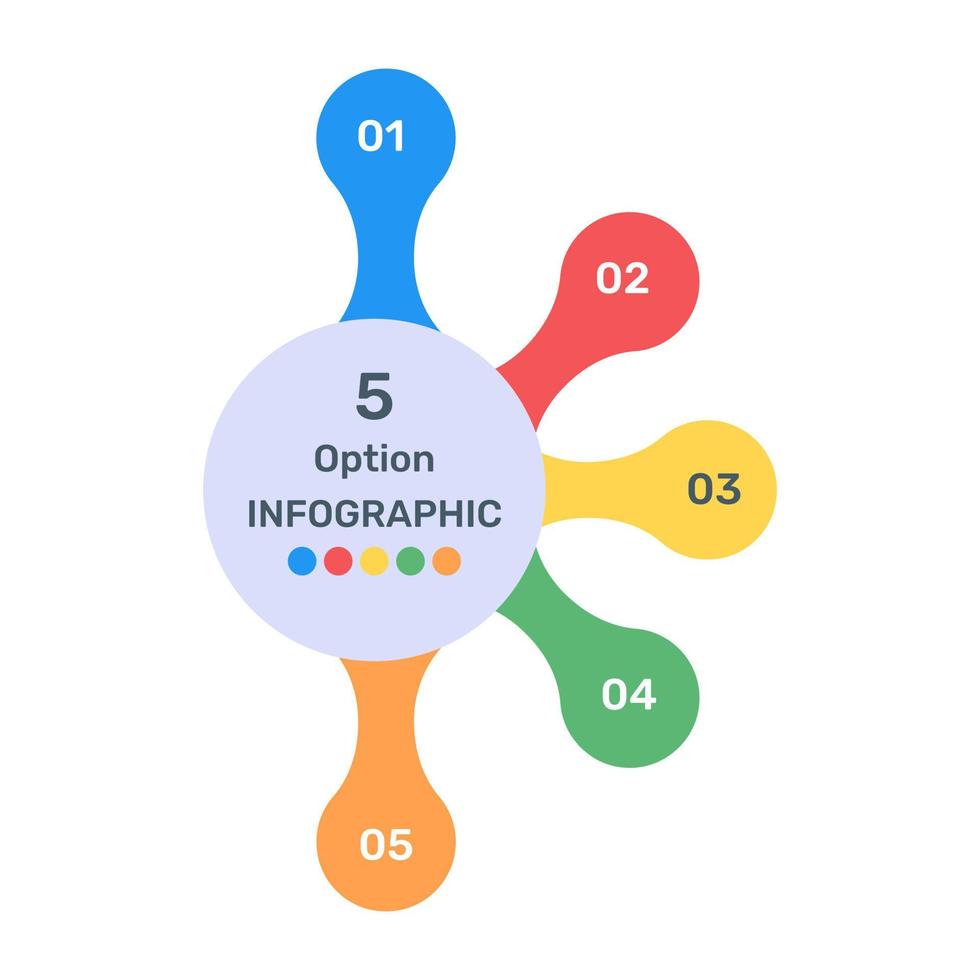 une infographie de bannières d'options à la mode vecteur