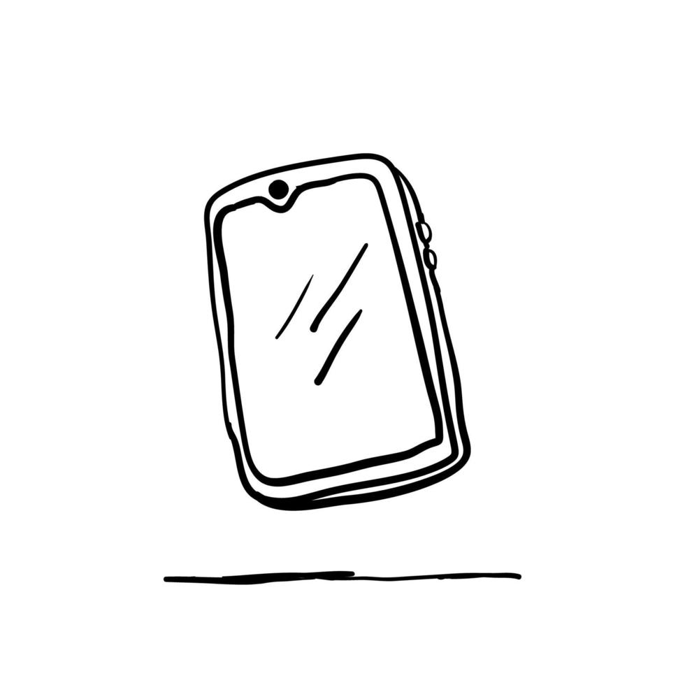 téléphone intelligent. style de bande dessinée icône doodle dessiné à la main vecteur