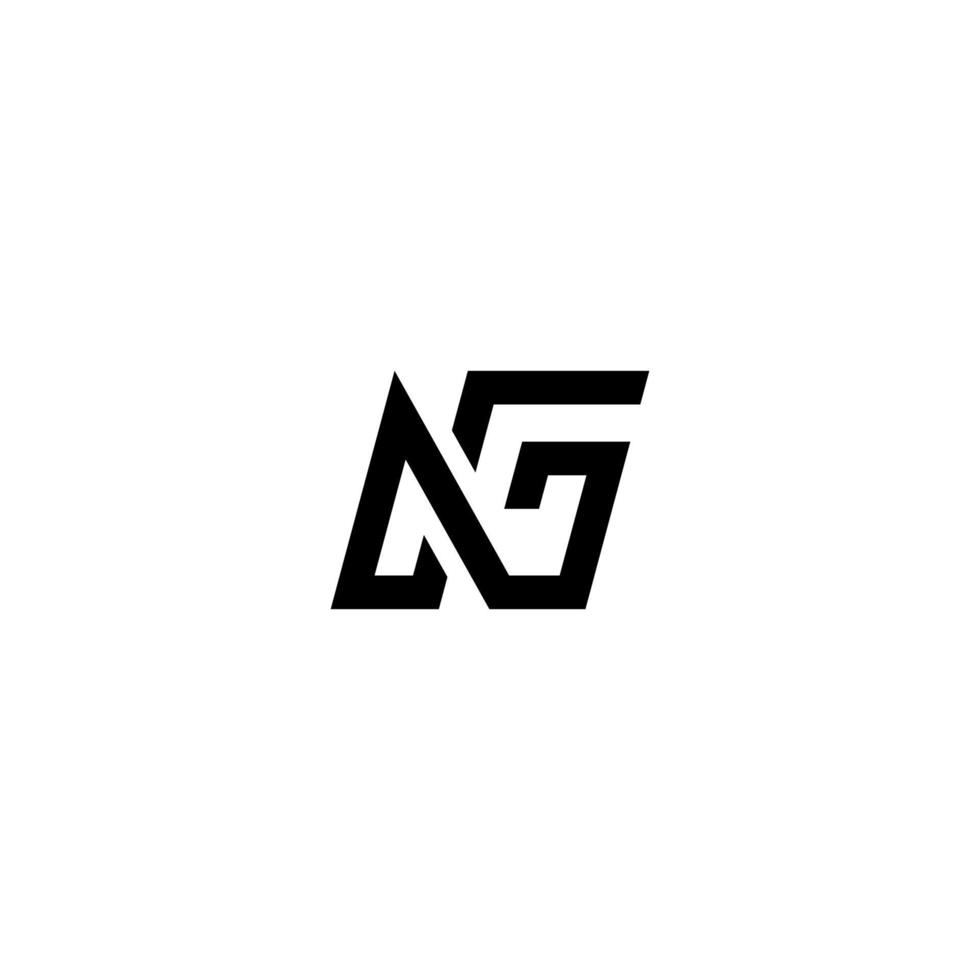 vecteur de conception de logo monogramme lettre moderne ng