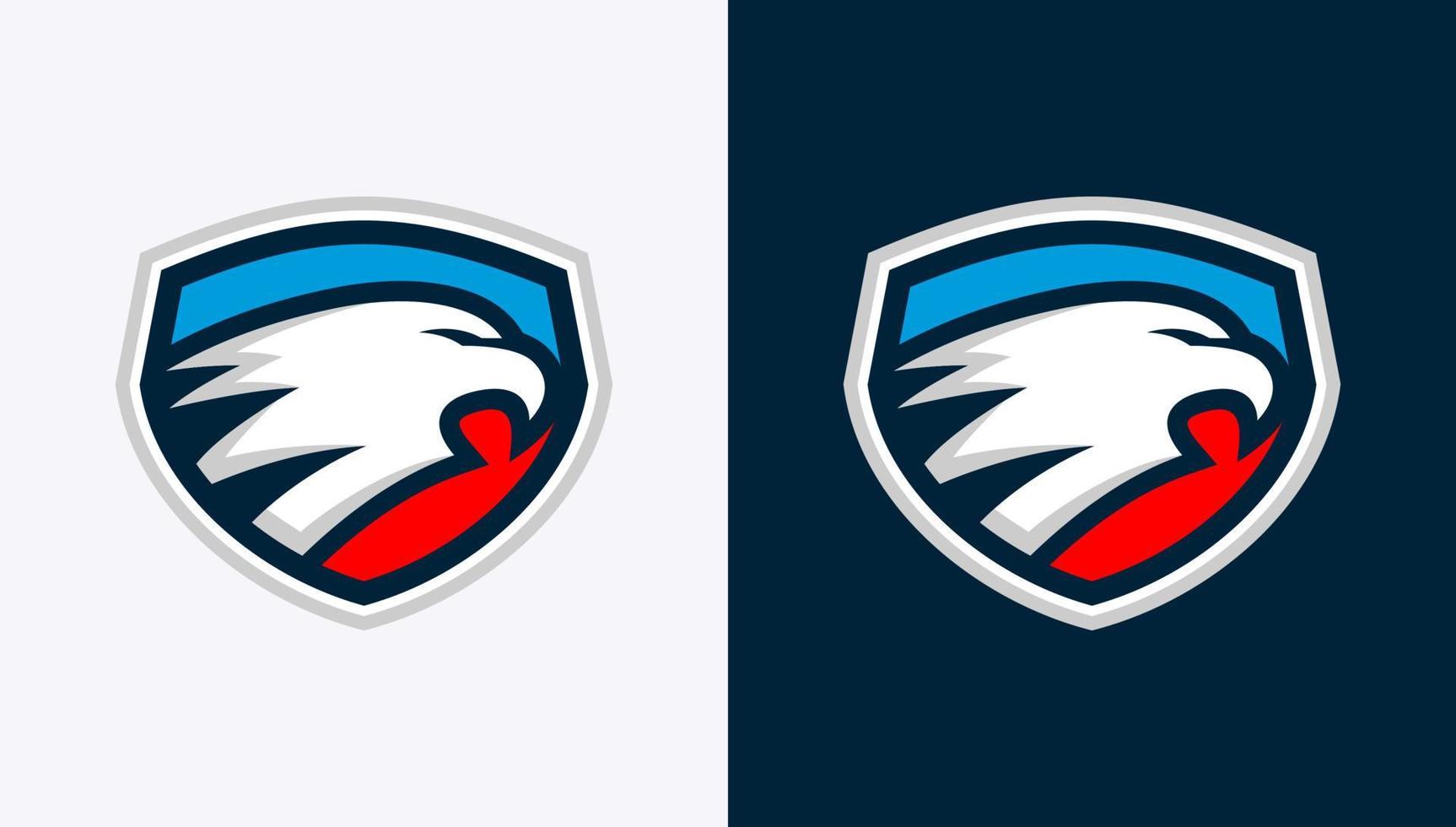 logo d'insigne de sport tête d'aigle vecteur