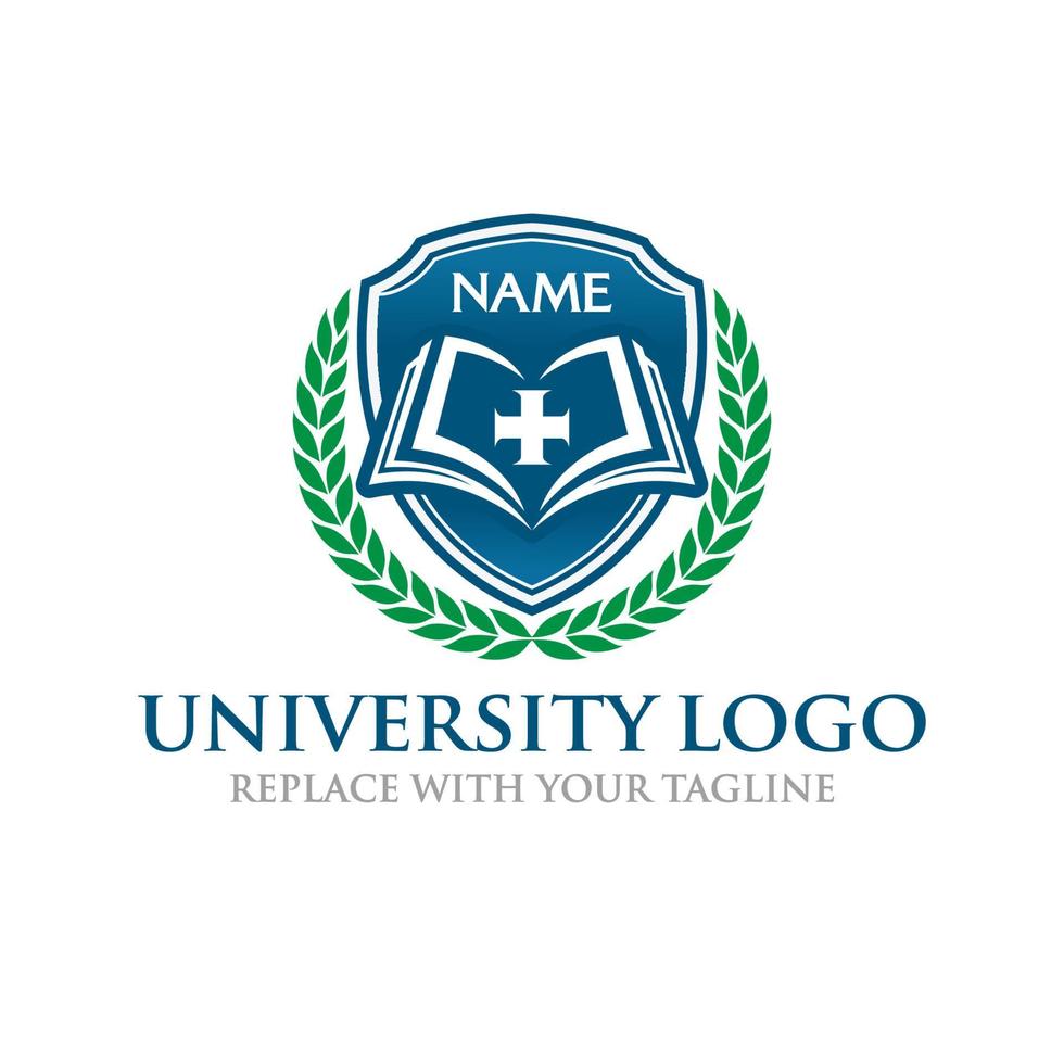 logo universitaire ou éducatif dans un style classique vecteur