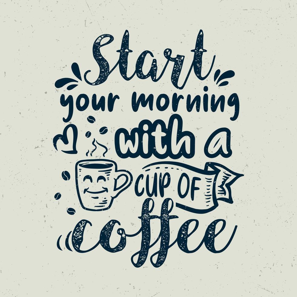commencez votre journée avec une tasse de café vecteur