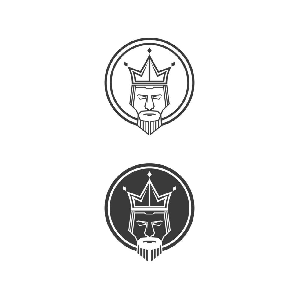 logo de la couronne et logo du roi ensemble logo de la reine, princesse, modèle vecteur icône illustration design impérial, royal et succès logo entreprise