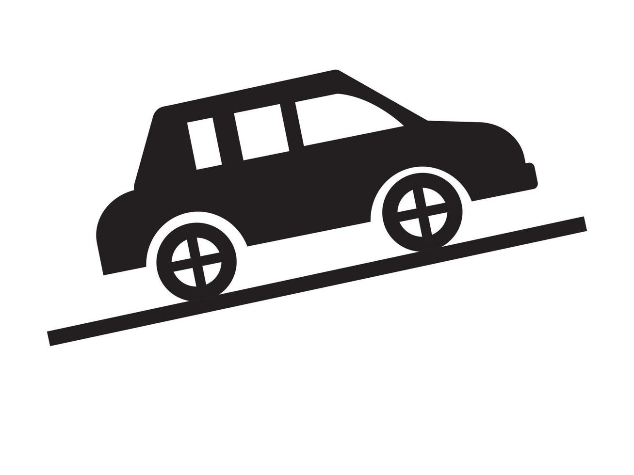 illustration vectorielle, une voiture noire comme symbole de la circulation vecteur