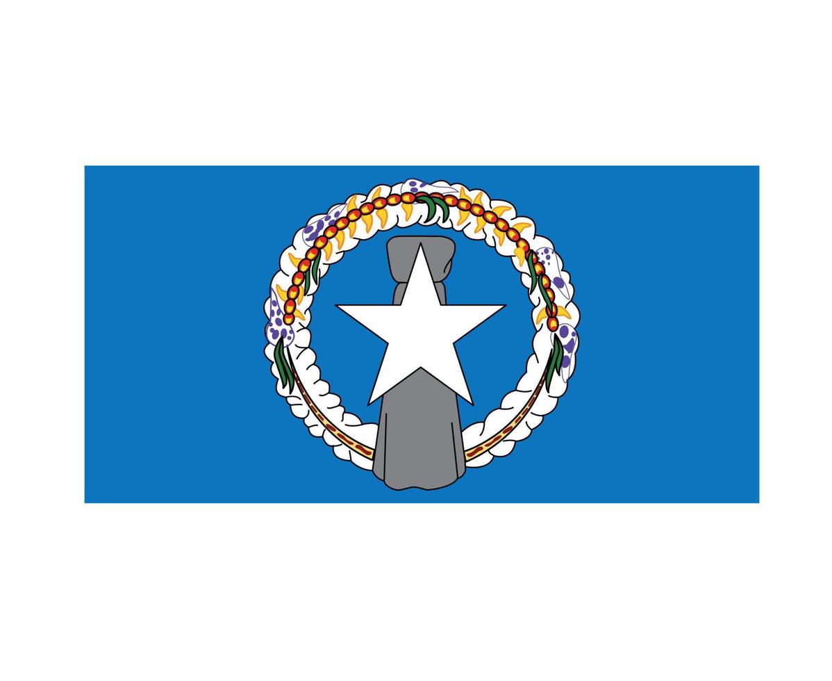 îles mariannes du nord drapeau national océanie emblème symbole icône illustration vectorielle élément de conception abstraite vecteur
