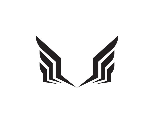 Flacon wing template icons vector design