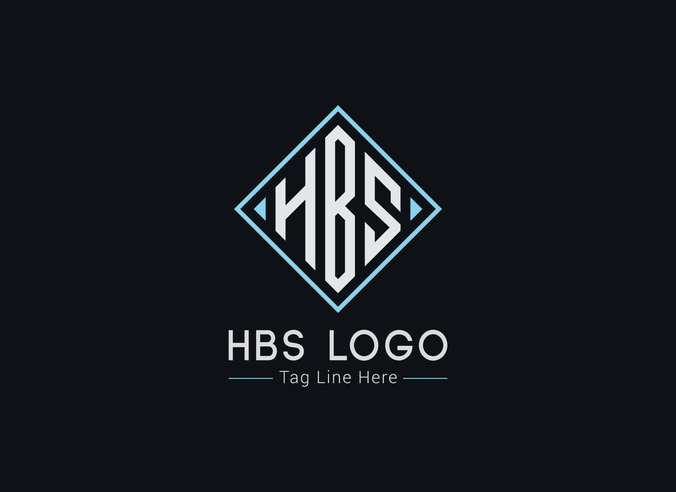 superbe icône unique moderne de haute qualité, couleur blanche et skay et lettre logo minimal pour entreprise ou entreprise logo et icône modernes simples, excellent concept de logo hbs 1 concept. vecteur