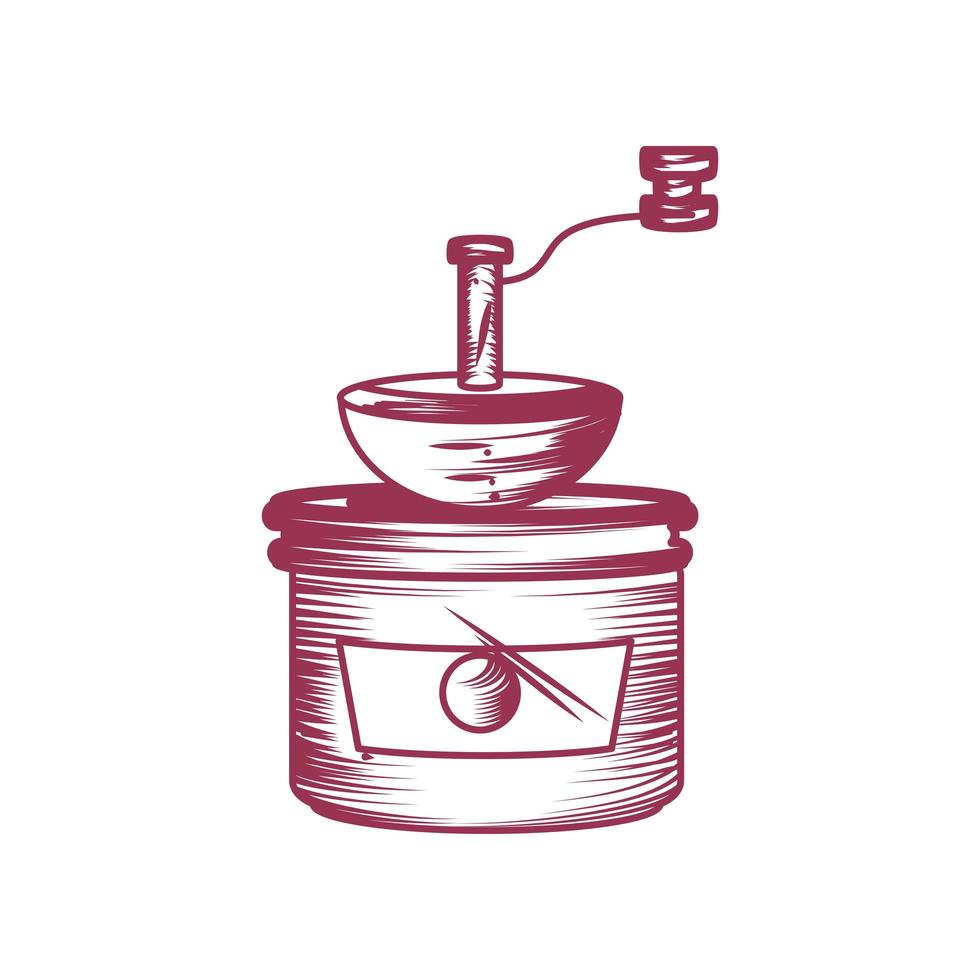 moulin à café manuel vecteur