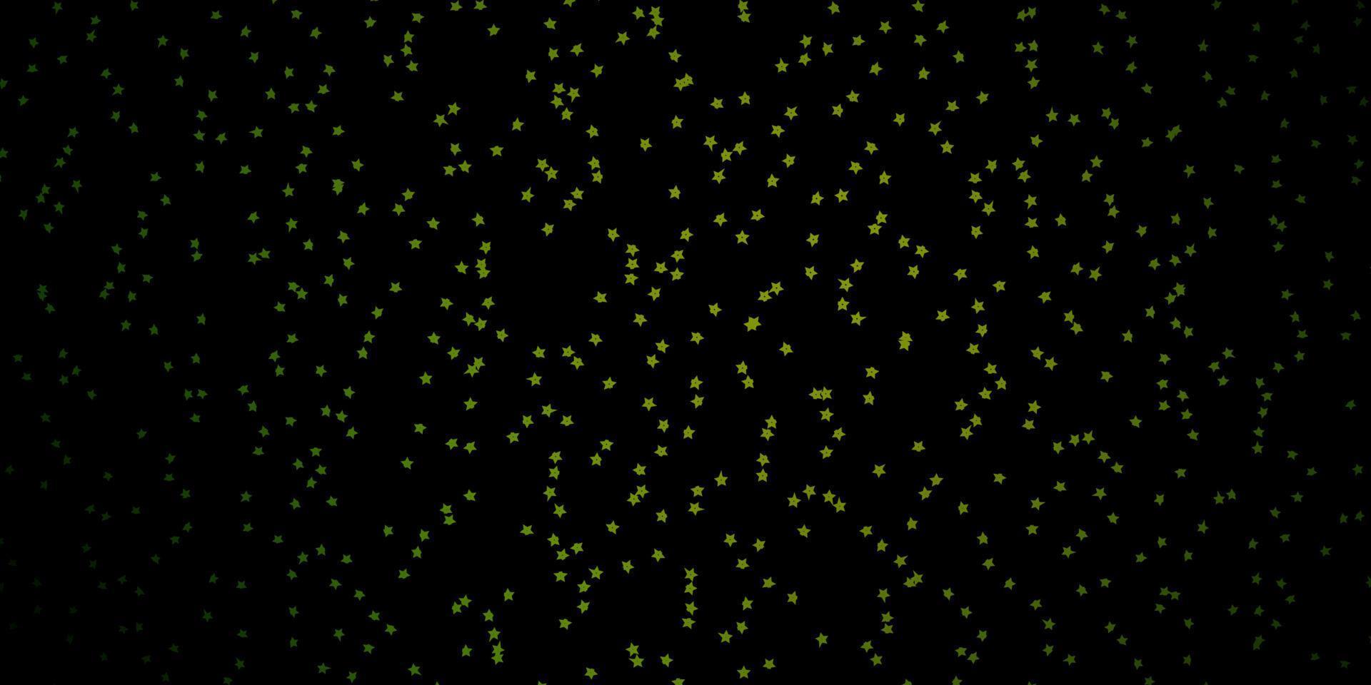 modèle vectoriel vert foncé, jaune avec des étoiles abstraites.