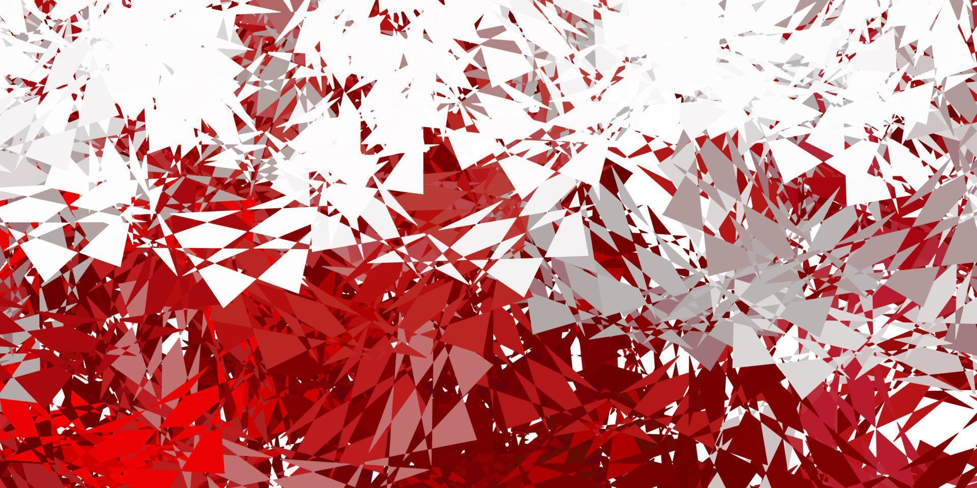 toile de fond de vecteur rouge foncé avec des triangles, des lignes.