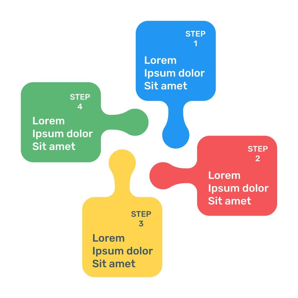 icône de modèle infographique carrés en vecteur plat premium