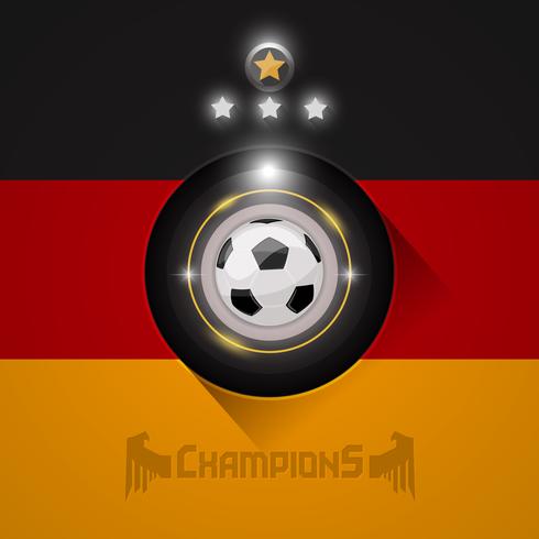 Drapeau de champions de football Allemagne vecteur