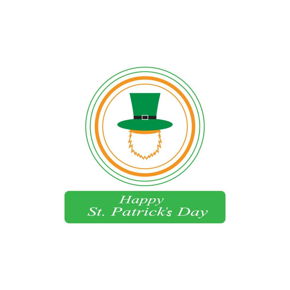 heureux st patrick's day vecteur étiquette ronde illustration vectorielle de stock