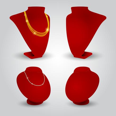 Le rouge est synonyme de bijoux vecteur