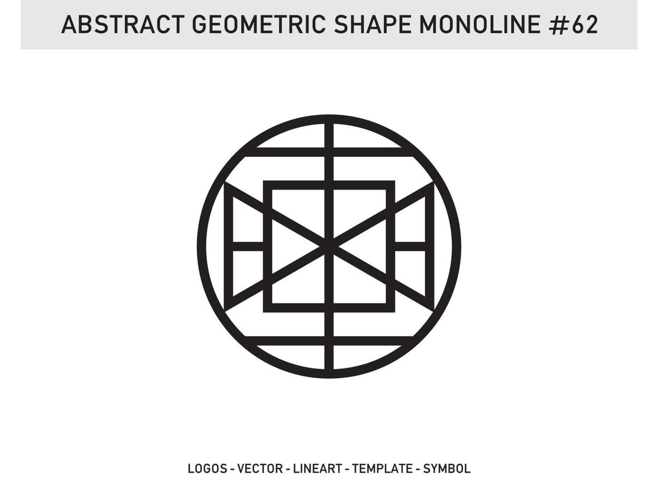 vecteur gratuit abstrait de forme de ligne lineart géométrique monoline