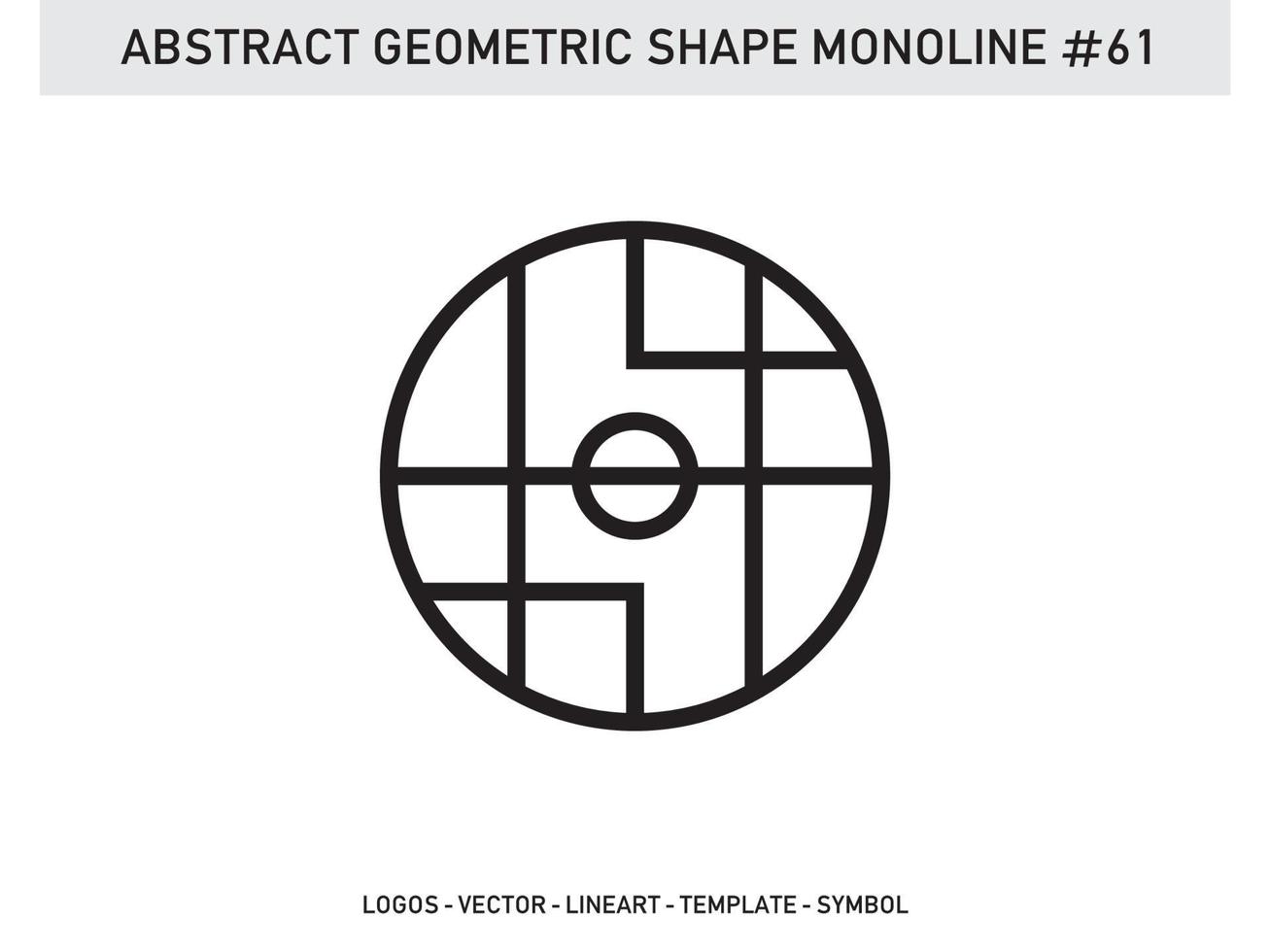 vecteur gratuit abstrait de forme de ligne lineart géométrique monoline