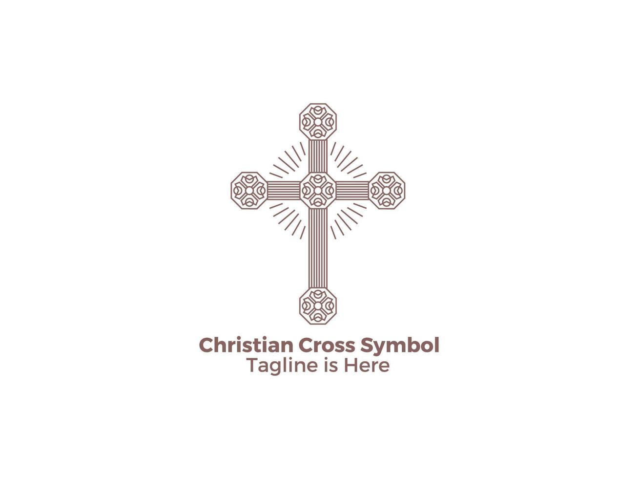 la croix est un symbole du christianisme religion catholique l'église de jésus conception de vecteur libre