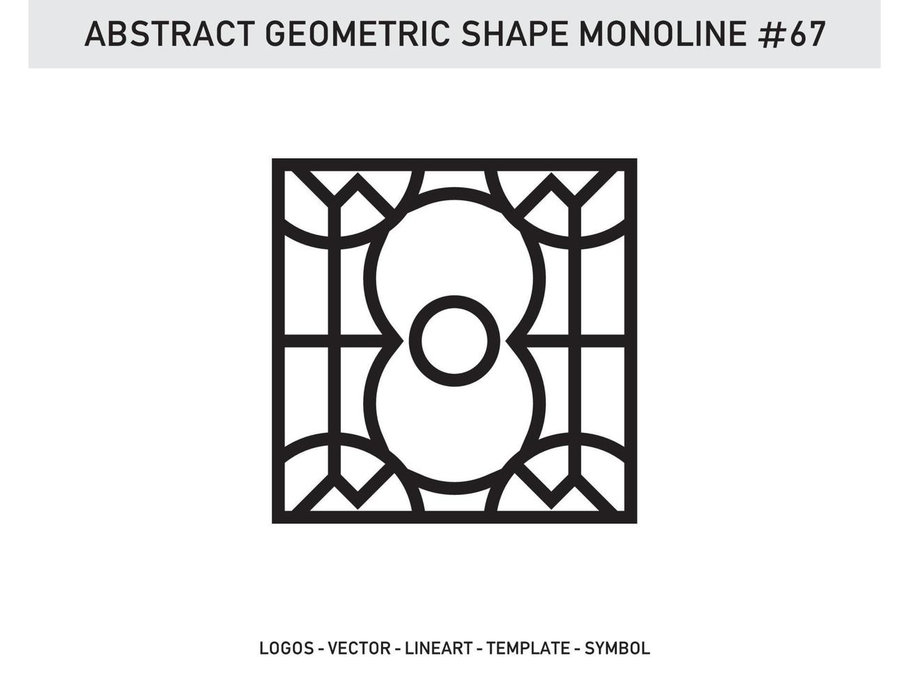 vecteur gratuit de forme de ligne abstraite monoline lineart géométrique