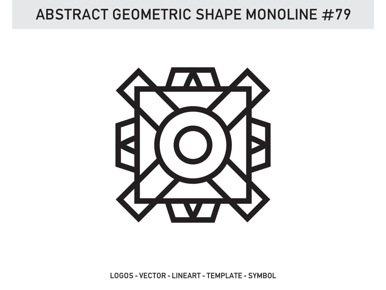 vecteur gratuit de forme de ligne abstraite monoline lineart géométrique