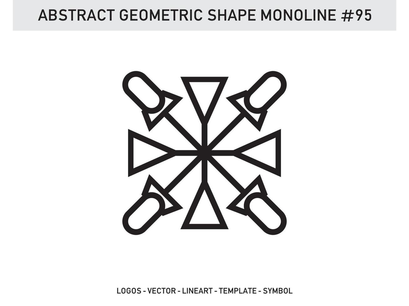 conception de vecteur abstrait monoline forme de ligne géométrique lineart gratuit