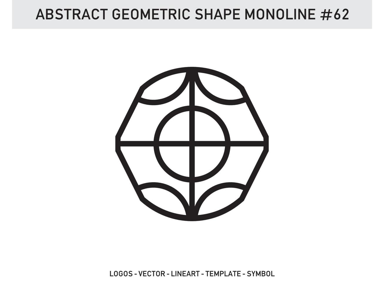 vecteur gratuit abstrait de forme de ligne lineart géométrique monoline