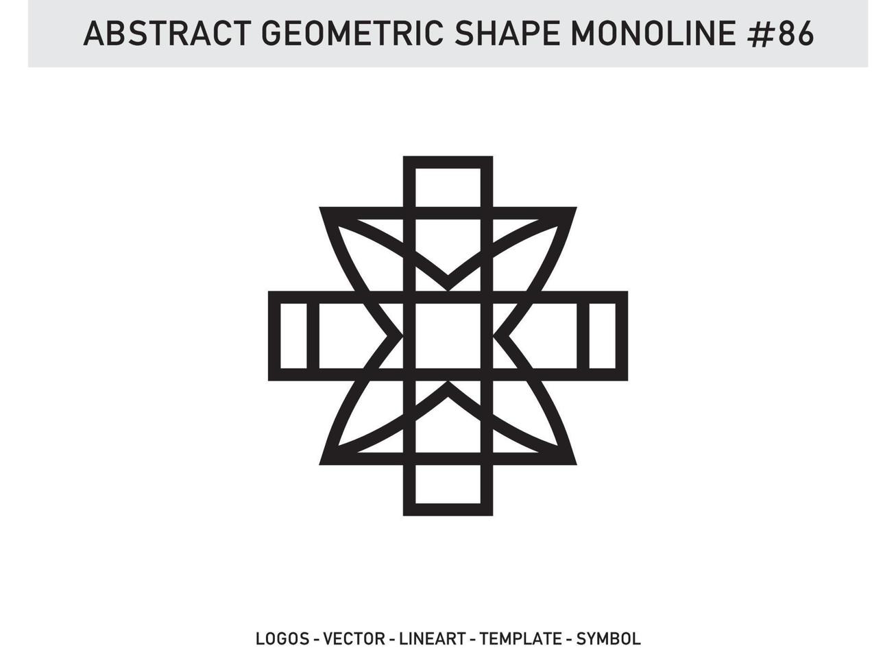 ornement forme géométrique monoline ligne abstraite vecteur gratuit