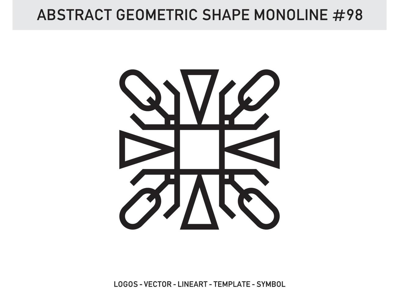 conception de vecteur libre de forme de ligne lineart géométrique abstraite monoline