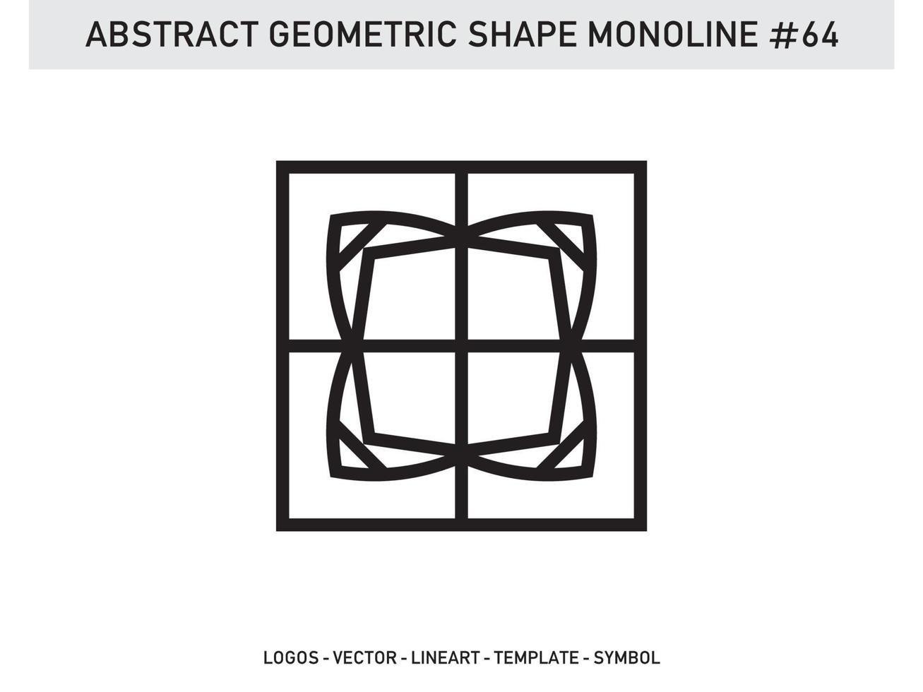 vecteur gratuit abstrait de forme de ligne lineart géométrique monoline