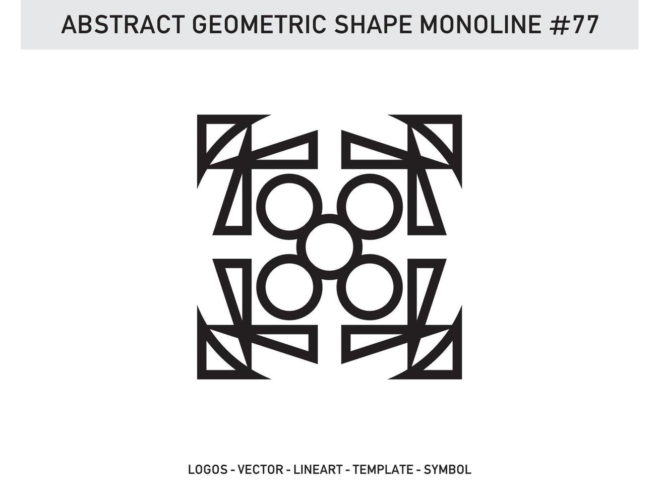 vecteur gratuit de forme de ligne abstraite monoline lineart géométrique