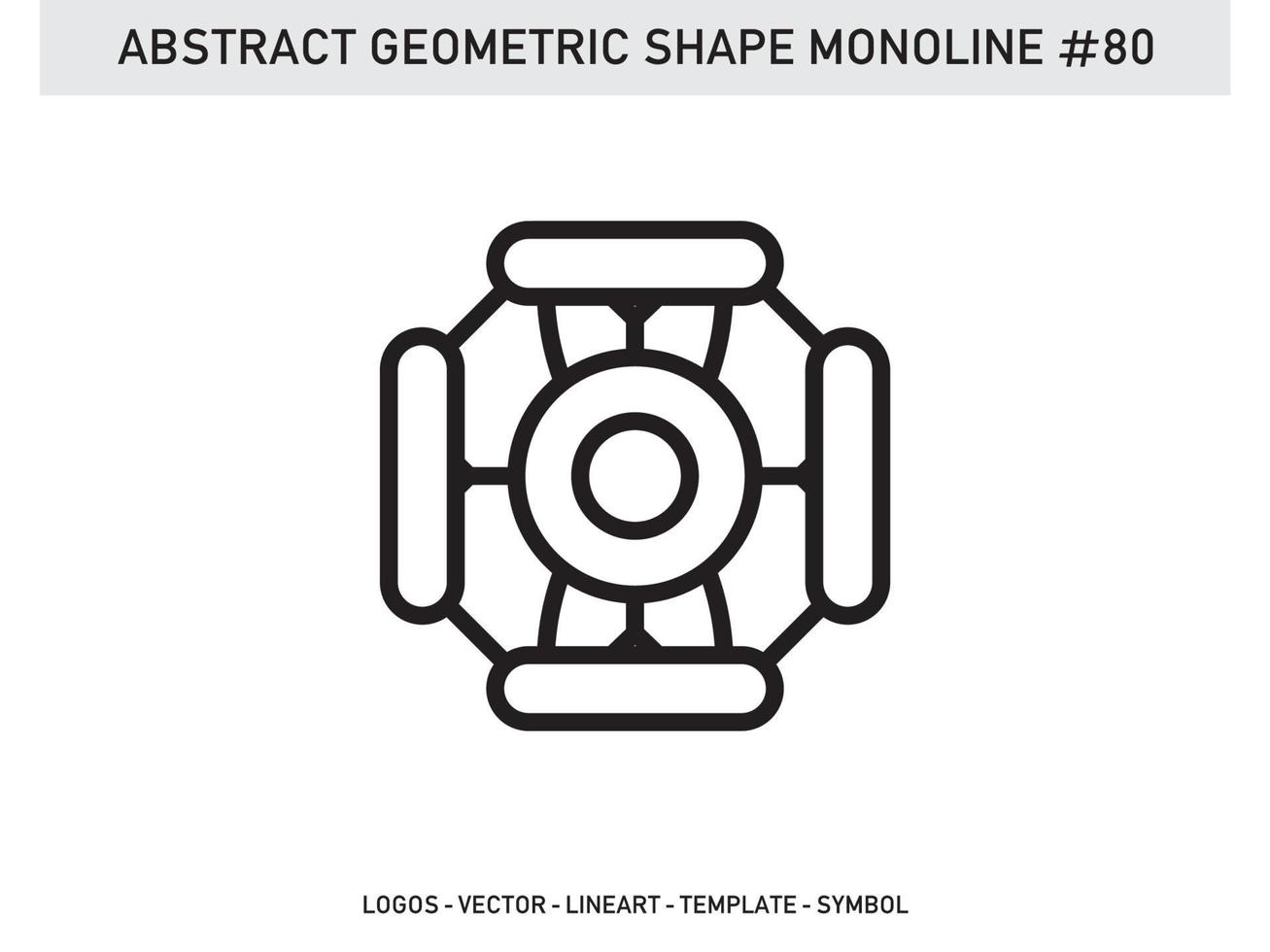 vecteur gratuit de forme de ligne abstraite monoline lineart géométrique