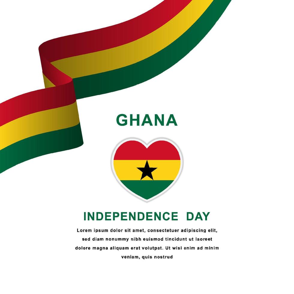 conception de modèle d'illustration de fond de fête de l'indépendance du ghana vecteur