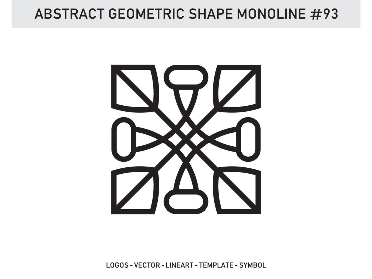 conception de vecteur abstrait monoline forme de ligne géométrique lineart gratuit