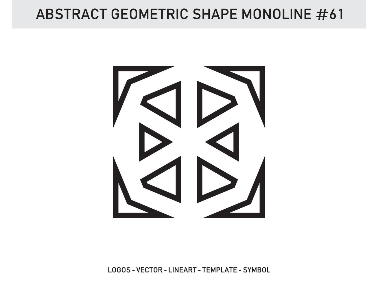 vecteur gratuit abstrait de forme de ligne lineart géométrique monoline