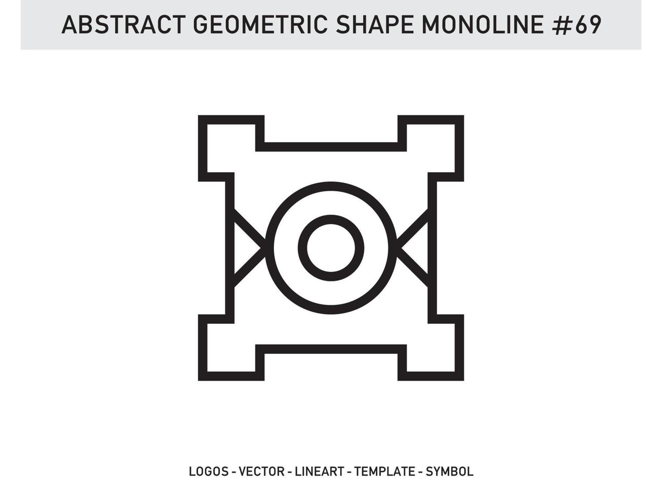 vecteur gratuit de forme de ligne abstraite monoline lineart géométrique