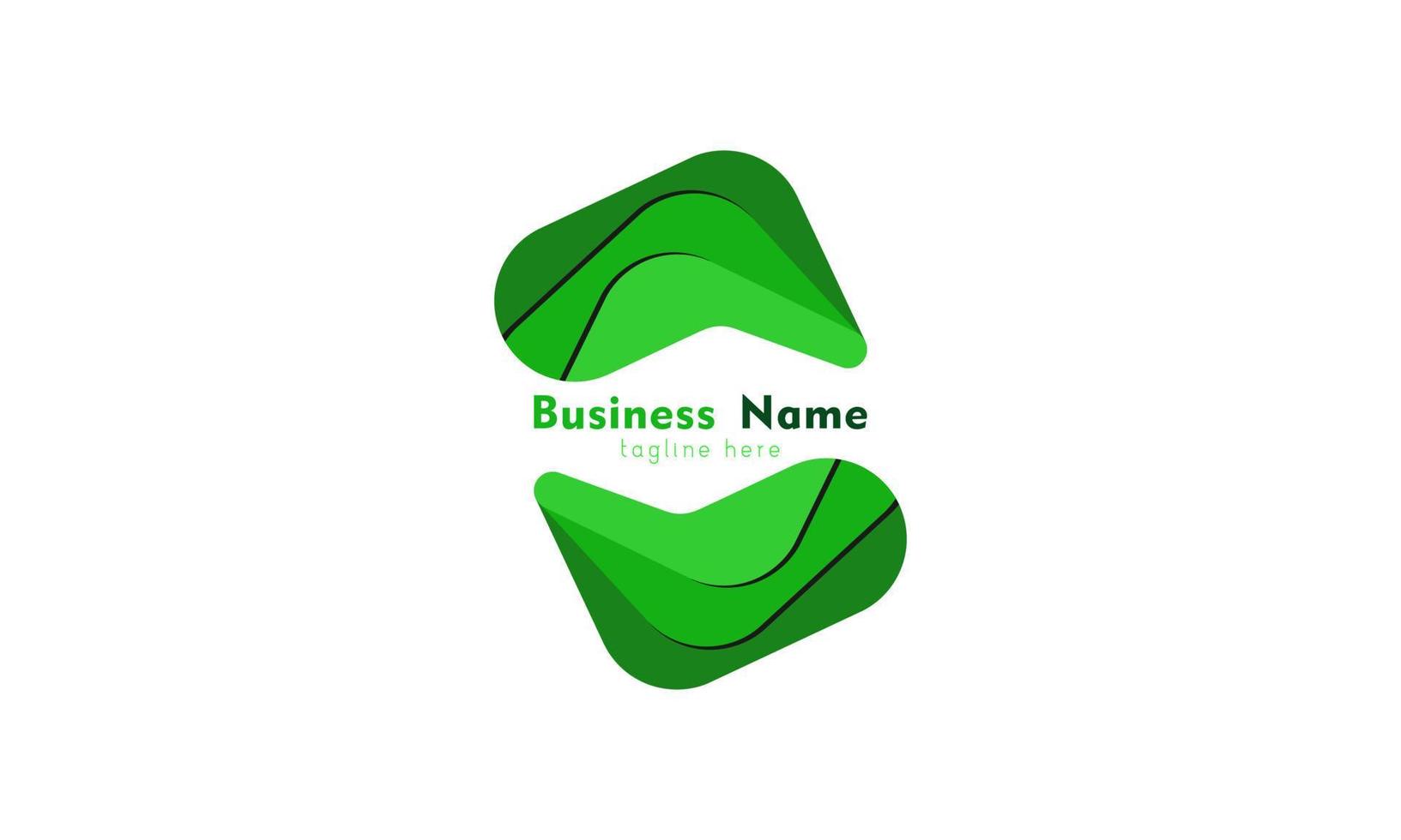 modèle de conception de logo abstrait naturel vert vecteur