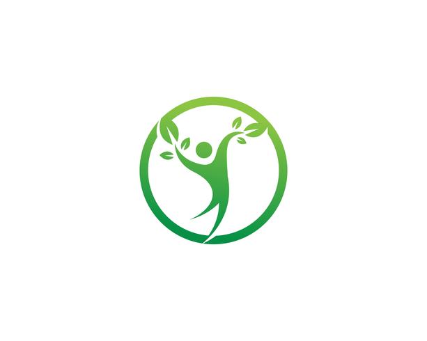 Template vecteur de vie saine Logo