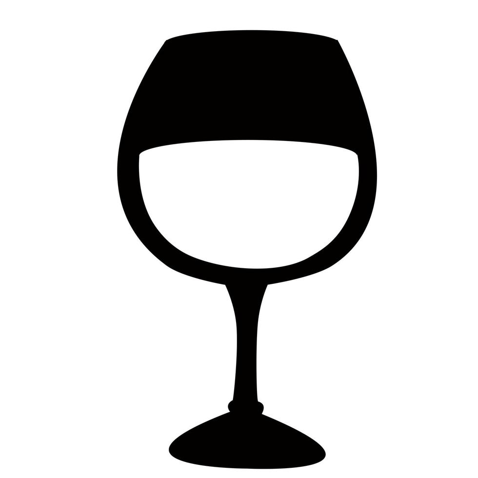 icône de verre à vin. vecteur