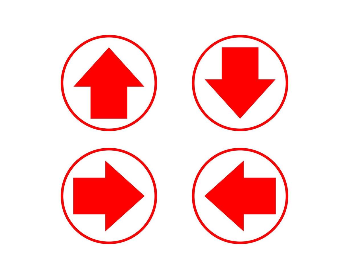 définir l'icône de la flèche. collection différentes flèches signent en vecteur, modèles de conception faciles à utiliser et à imprimer vecteur