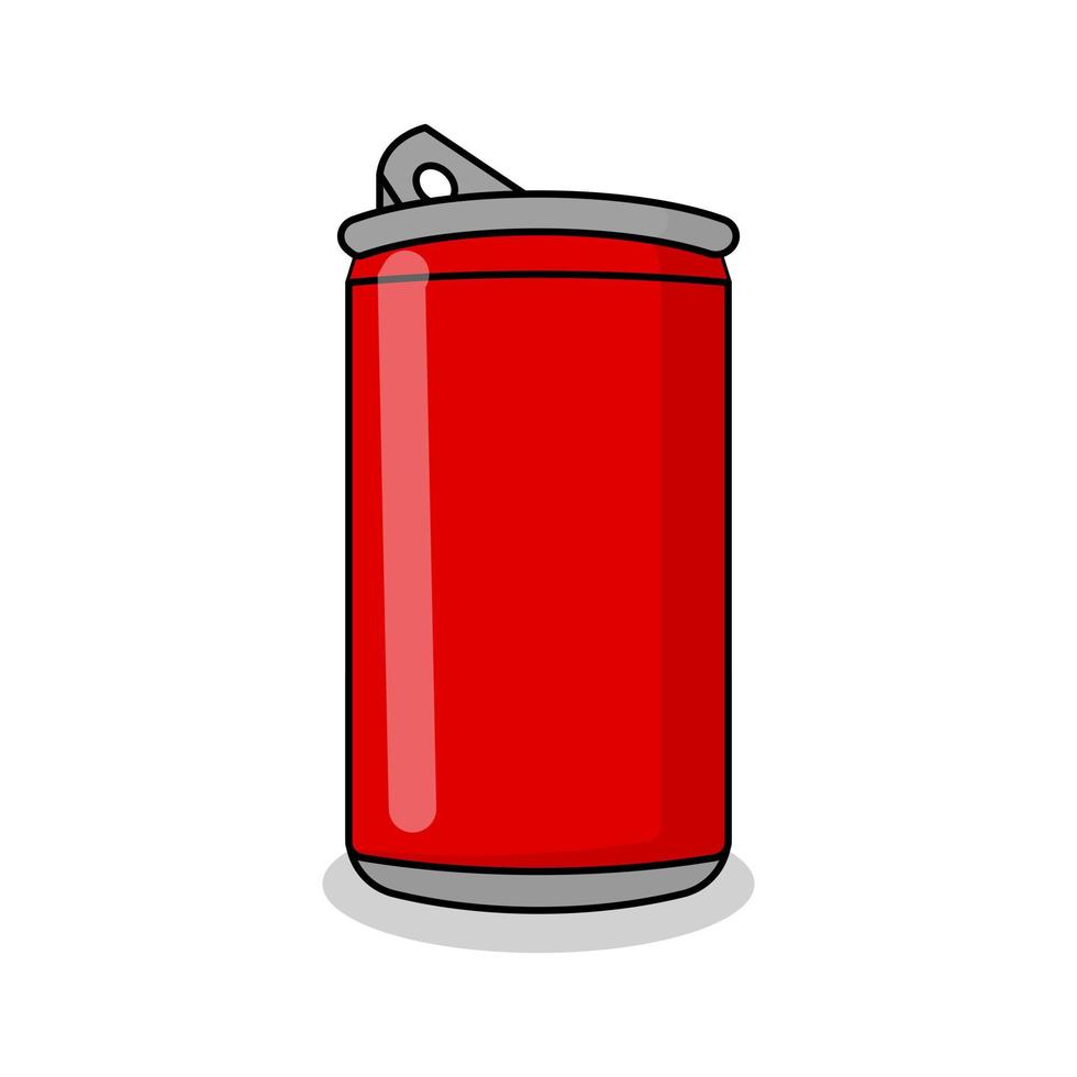 illustration graphique vectoriel de boissons gazeuses en conserve rouge, adapté à la conception de boissons gazeuses