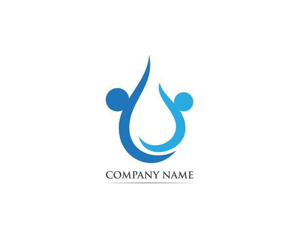 Waterdrop logo illustrations vectorielles vecteur