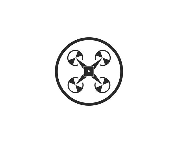 Logo de drone et illustration vectorielle symbole vecteur